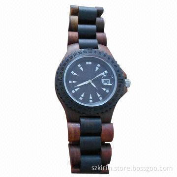 Fashion Wooden Watch with Sandalwood Case, Bracelet and Japan Quartz Movement